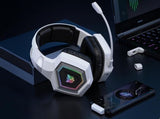 2.4GHz Wireless Gaming Headset with Flip Microphone for PC-White V1263-JX-7533-2
