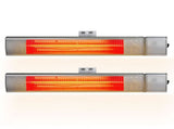 Devanti 2PCS Electric Strip Heater Radiant Infrared Heaters Remote Control 2000W RHP-TWR-2000-AL-2X