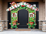 Christmas Decoration 2D Flat Banner Merry Christmas Archway Front Porch Decor - 07 - Size 180-235CM V1106-128-69458-07-180-235CM