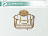 Brass Toilet Paper Holder, Wall Mounted Holder Vintage Bathroom Roll Basket Antique Tissue Storage V1259-DP01-A-814