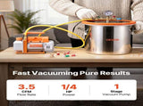 18.93 L Vacuum Chamber with Pump, 3.5 CFM 99 L/min, Single Stage Vacuum Pump, Stainless Steel V952-ZKBYZKTTZDJ1B45UM001V3