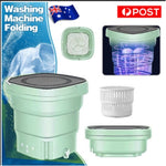 Mini Washing Machine Bucket Folding Portable Laundry Machine Clothes Washing green V201-W12783915