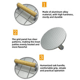 Masher Humburger 6.3in Round With Heat Wood Handle Metal Grill For BBQ Humburger Meat Steak V1369-AZ3-W-19900