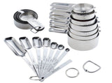 Measuring Cups and Set of 15,Stainless Steel Nesting Measuring Cups and Magnetic Measuring V1369-AZ3-W-22140