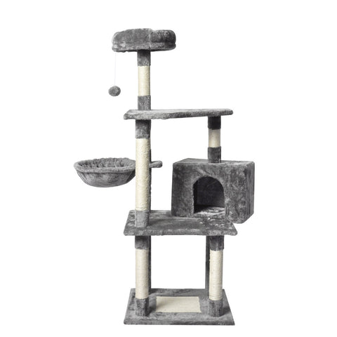 PaWz 130cm Cat Tree Toy Scratching Post Grey JJ0836-GY