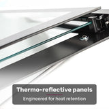 EuroChef 60cm Stainless Built-in 70L Grill 8 Function Fan Forced Electric Wall Oven V219-COKOVNEUCA78B