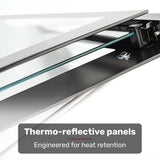 EuroChef 60cm Stainless Built-in 70L Grill 8 Function Fan Forced Electric Wall Oven V219-COKOVNEUCA78B