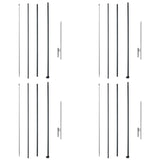 Feather Flag Pole Kit 4 Packs Swooper Flag Pole 16.3 ft with Ground Stakes V952-QGYMQJGZ45M4YDZQNV0