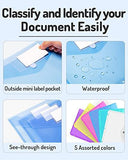 24Pack Binder Pocket, Super Heavyweight Plastic Binder Folders Tight Closure Folders with Pockets V1107-120-32743-MLT-24PACK