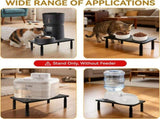 Adjustable Pet Feeder Stand for Cats and Small Dogs Elevated Raised Bowl Holder with 3-Level V1341-ZY-P9GEW8GA-WHITE