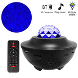Starry Projector Light Led Night Lamp with Remote Control Romantic Starlit Projection Lamp 3 Levels V1294-YM0901-H37273