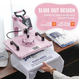 Heat Press Machine 12x15 in 5 in 1 with 30oz Tumbler Press T-Shirts Pink V952-YTS30OZ12155163JQV3
