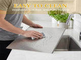 Stainless Steel Cutting Board, Hygienic and Dishwasher Safe for Meat Vegetables and Fruit, Silver, V1237-ZY-924-034
