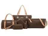 Women'S Handbag Set Large Capacity Tote Bag Shoulder Bag For Women Crossbody - Brown - Size 35-13-28 V1347-127-43258-BRN-35-13-28