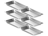 6 Pack Hotel Pans, Full Size Anti-Jam Steam 0.8mm Thick Stainless Steel Restaurant Steam Table V952-11QCCPWG25YCP9ZNIV0