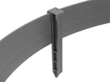 Plastic Garden Border Wood Grain Pattern Flat PE Landscape Edging Kit with Fixing Nails 10M Gray V1294-YM0901-3111240054912