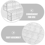 Space Saving Clear Pen Holder Display Rack with Tiered Design for Desktop Organization V1369-AZ3-W-14604