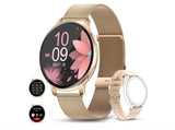 Smart Watch with Bluetooth Call and Sleep Monitor Fitness Tracker Watch-Gold V1263-JX-7663-2