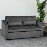 Sarantino Fenton Velvet 2-Seater Sofa Bed - Dark Grey SOFA-7007-VEL-DGY