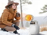 Propane Top Heater with Portable Trolley, 15000 BTU Rapid Heating 180-Degree Infrared Radiant V952-BWGDJRQBWGTCMP69D001V0