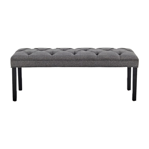 Cate Button-Tufted Upholstered Bench by Sarantino - Dark Grey BCH-438-DGY