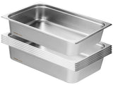 6 Pack Hotel Pans, Full Size Anti-Jam Steam 0.8mm Thick Stainless Steel Restaurant Steam Table V952-11QCCPWG6YCSQE87TV0
