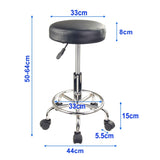 Swivel Salon Barber Stool Chair Round Type BLACK V274-FT-SC2B