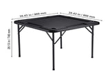 Mahjong Table, Square 4 Player Folding Card Table with 4 Cup Holders & 4 Chip Trays, Portable Domino V952-SDMJZHSDMNGP0C7TXV0