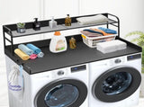 Washer Dryer Countertop with Shelf 54"x27" Wooden Washer Dryer Cover Black V952-XYTM54INCHHSDRLVGV0