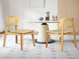 Levede 2x Rattan Dining Chair Wooden Kitchen Chair CH1145-2-NT