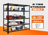Heavy Duty Steel Warehouse Shelving Rack Storage 180cm V178-66909