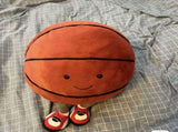 Basketball Plush Toy, Soft Football Plush Pillow, Ball Plush Doll Sport Theme Plushie Soccer Stuffed V1369-AZ3-W-26419