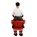 Santa Costume Funny Father Christmas Riding Inflatable Show Party Cosplay Role Playing Props V1294-YM0703-3115230047711