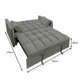 Sarantino Quincy 2-Seater Velvet Sofa Bed in Dark Grey with Wooden Frame & Tufted Design SOFA-7006-VEL-DGY