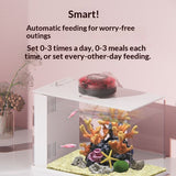 Automatic Fish Feeder for Aquarium - Moisture-Proof and Precision Feeding Betta Vacation Feeder, USB V1192-AZ-W-2905