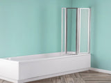 4 Fold Chrome Folding Bath Shower Screen Door Panel 1000 x 1400mm V63-830161