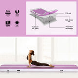 Everfit 4M Air Track Gymnastics Tumbling Exercise Cheerleading Mat Inflatable Purple ATM-4-1-01M-PU