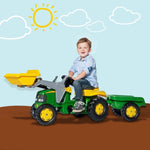 John Deere Rolly Kids RT023110 Ride on Tractor with Trailer & Loader