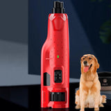6-Speed Electric Nail Grinder Pet Dog Nail Trimmers File with 2 LED Lights V1263-JX-6924