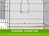 Bird Cage Parrot Aviary 2IN1 Design VEER 92cm V274-PET-3016-92BK