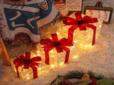 Christmas gift box, LED decorative lights, holiday decor, festive room decoration, battery operated V1106-130-38606-CHR-2