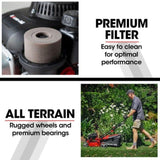 Baumr-AG Lawn Mower 139CC 17 Petrol Push Lawnmower 4-Stroke Engine Catch V219-MOWPSHBMRA17S