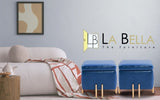 2X Storage Ottoman Foot Stool Cube Tuffet Seat 45cm PU Leather BLUE V274-FT-GQ106-DBU2
