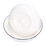 9in Soup Bowl with Lid Large Capacity 1500ml Stew Bowl Harmless White Ceramic Kitchen Bowl V1294-YM0523-3118210320411
