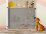 BoPeep Retractable Baby Safety Gates 150cm Grey 150 cm KD1134-150-GY