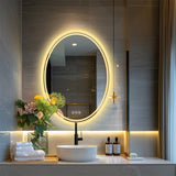 600x800mm LED Bathroom Mirror Oval Anti-Fog Dimmable V178-66712
