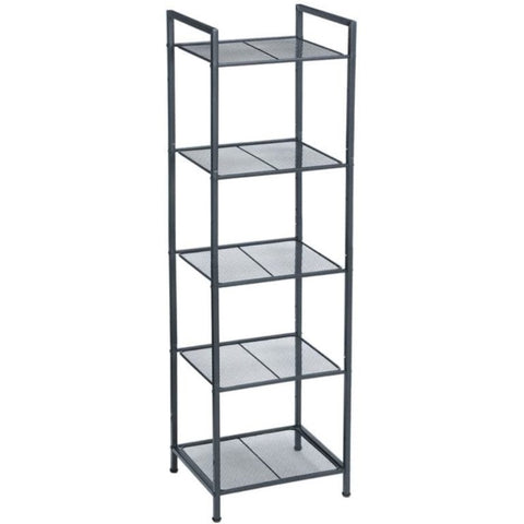 SONGMICS Bathroom Shelf 5-Tier Storage Rack with Adjustable Shelf Black V227-8498263000990