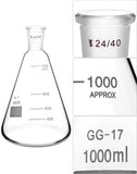 Borosilicate Glass 500ml Buchner Filtering Funnel and 1000 mL Erlenmeyer Flask, with Standard 24/40 V1258-DP02-C-2143