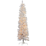 Candy Floss White 1.8m Pre-Lit Multicolour Slim Christmas Tree 112_OPCW6