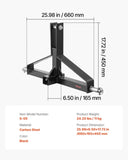 VEVOR 3 Point Trailer Hitch with 2 in Receiver, 3pt Quick Hitch Attachment for Category 1 Tractor, V952-ASJXJSQDKBP00RQQ8001V0